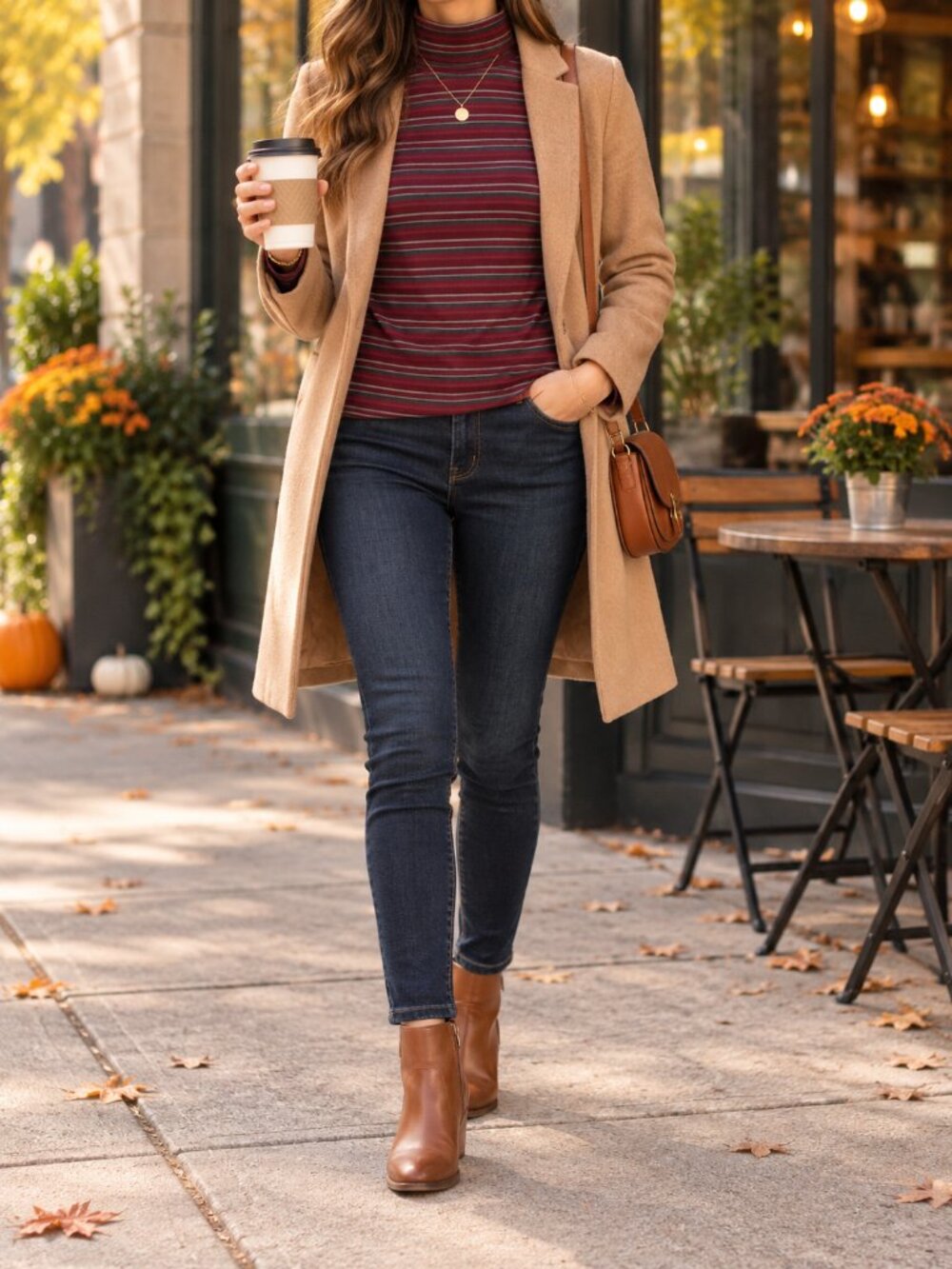 Eddie Bauer Striped Turtleneck Top Women’s XS Burgundy Cotton Stretch